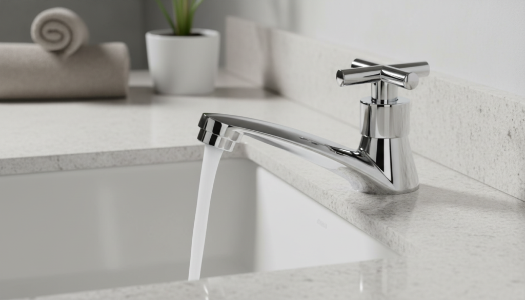 torneira de mesa bica baixa