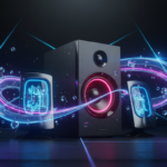 Início caixa de som com subwoofer